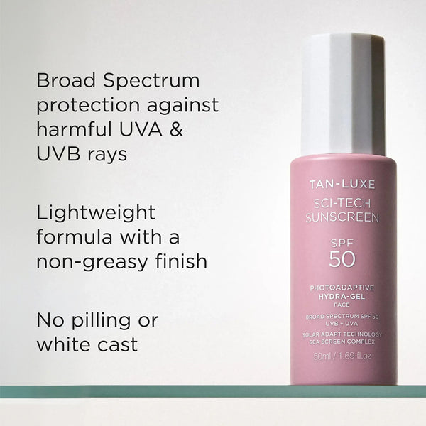 Sci-Tech Sunscreen: Face Photoadaptive Hydra-Gel